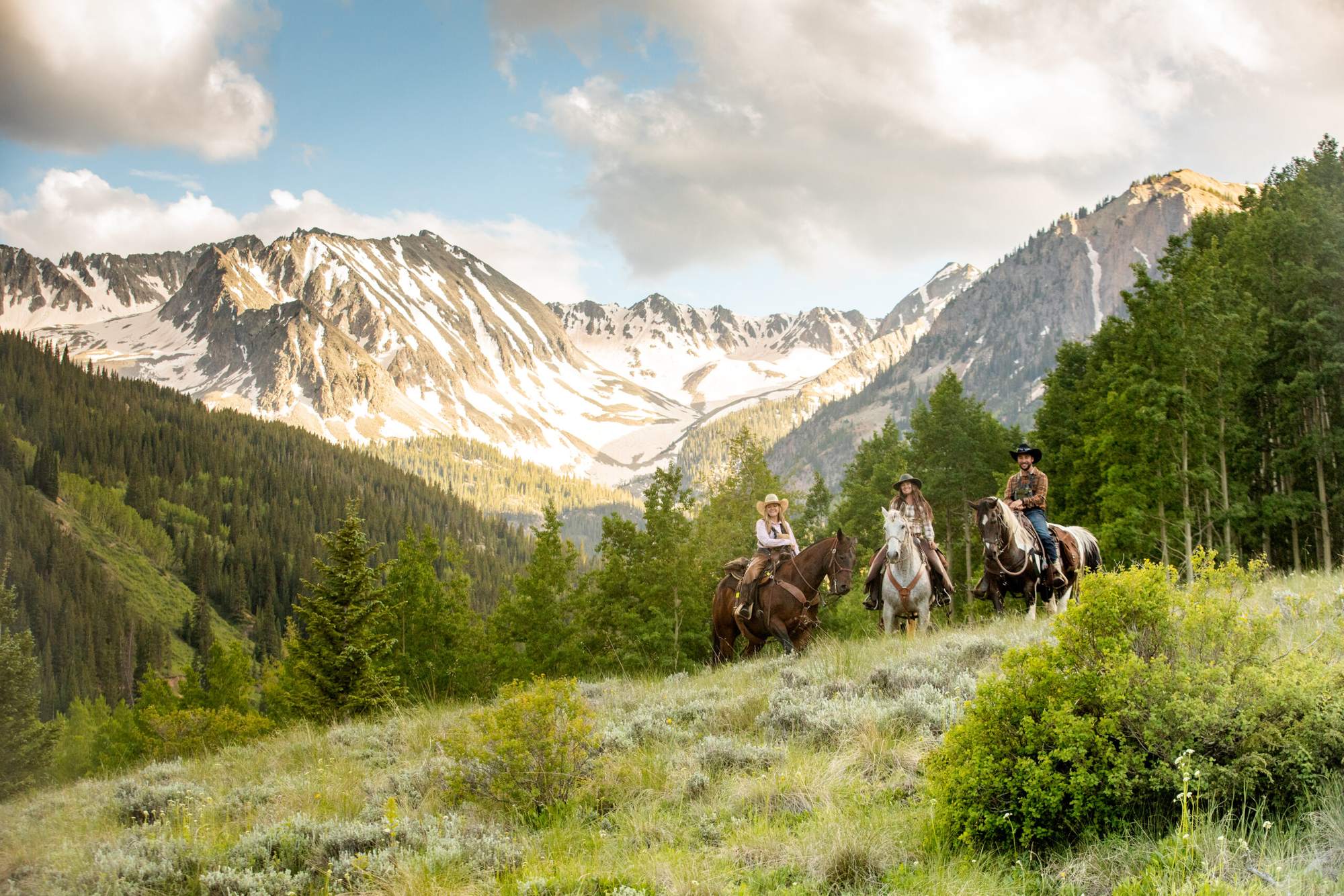 Horseback riders in the Ashcroft valley near Aspen